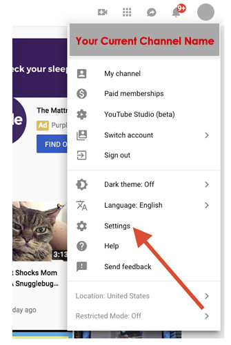 how to change youtube channel name