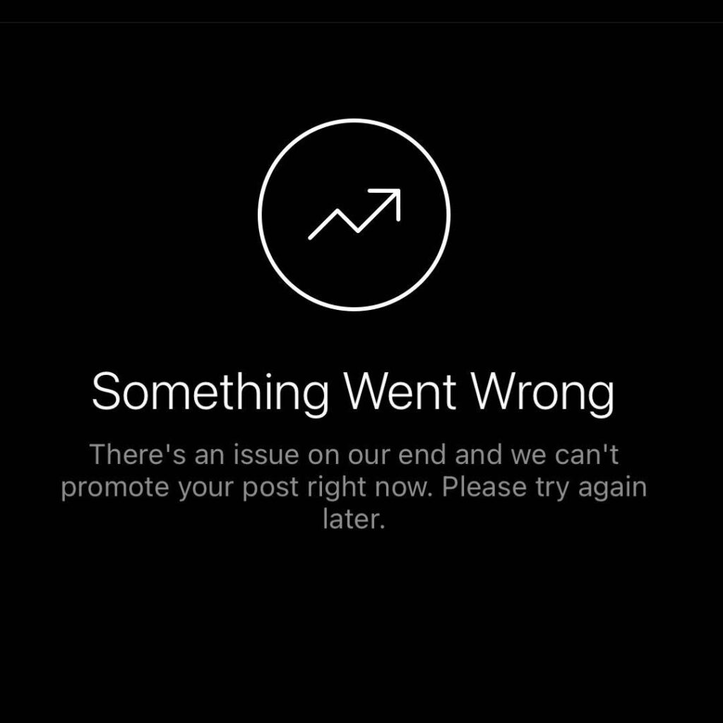 Something went wrong please try again Instagram error