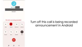 How to turn off this call is being recorded announcement on android